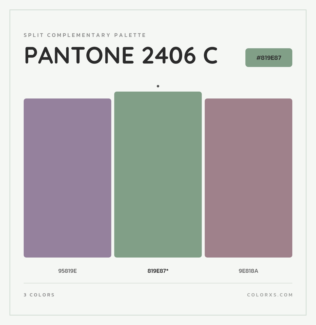 PANTONE 2406 C - Split-Complementary Color Palette