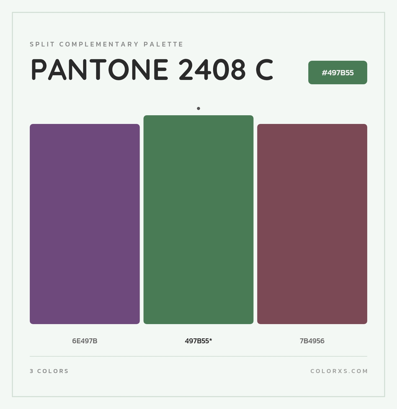 PANTONE 2408 C - Split-Complementary Color Palette