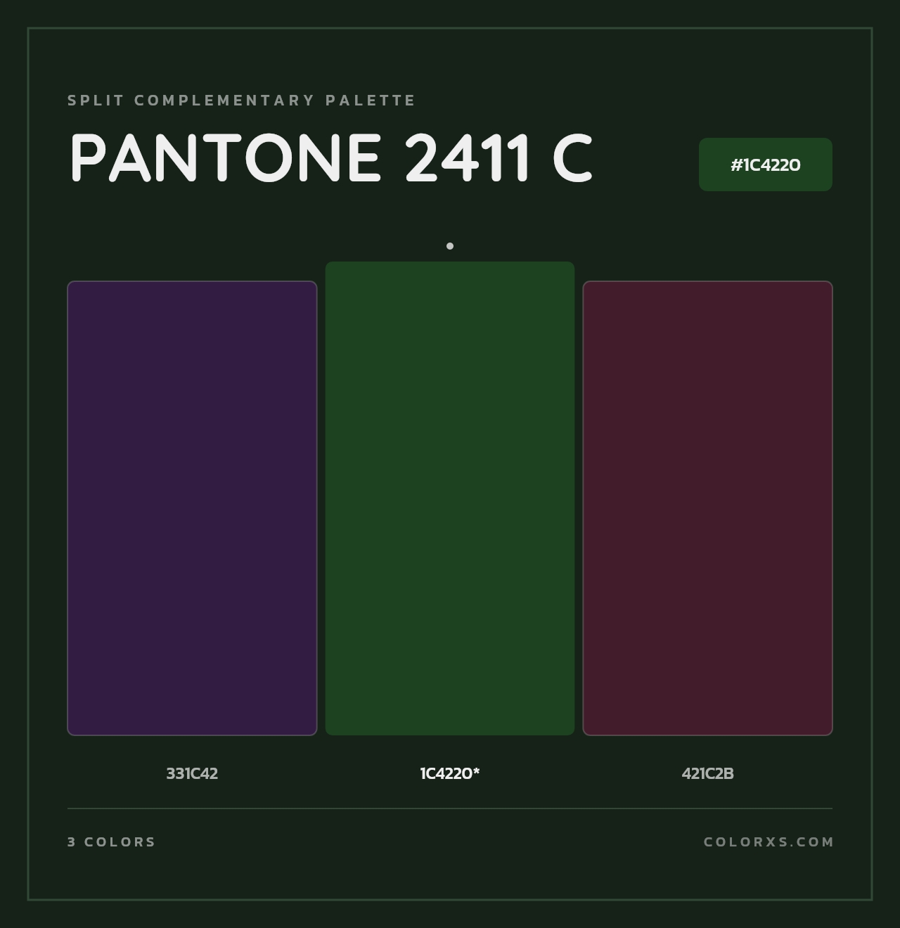 PANTONE 2411 C - Split-Complementary Color Palette