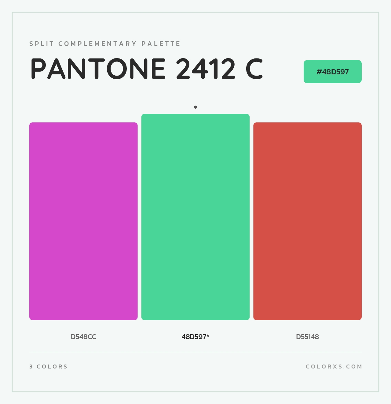 PANTONE 2412 C - Split-Complementary Color Palette