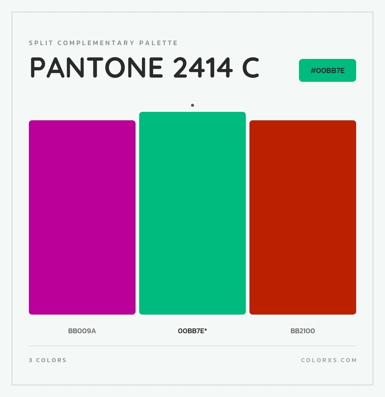 PANTONE 2414 C - Split-Complementary Color Palette