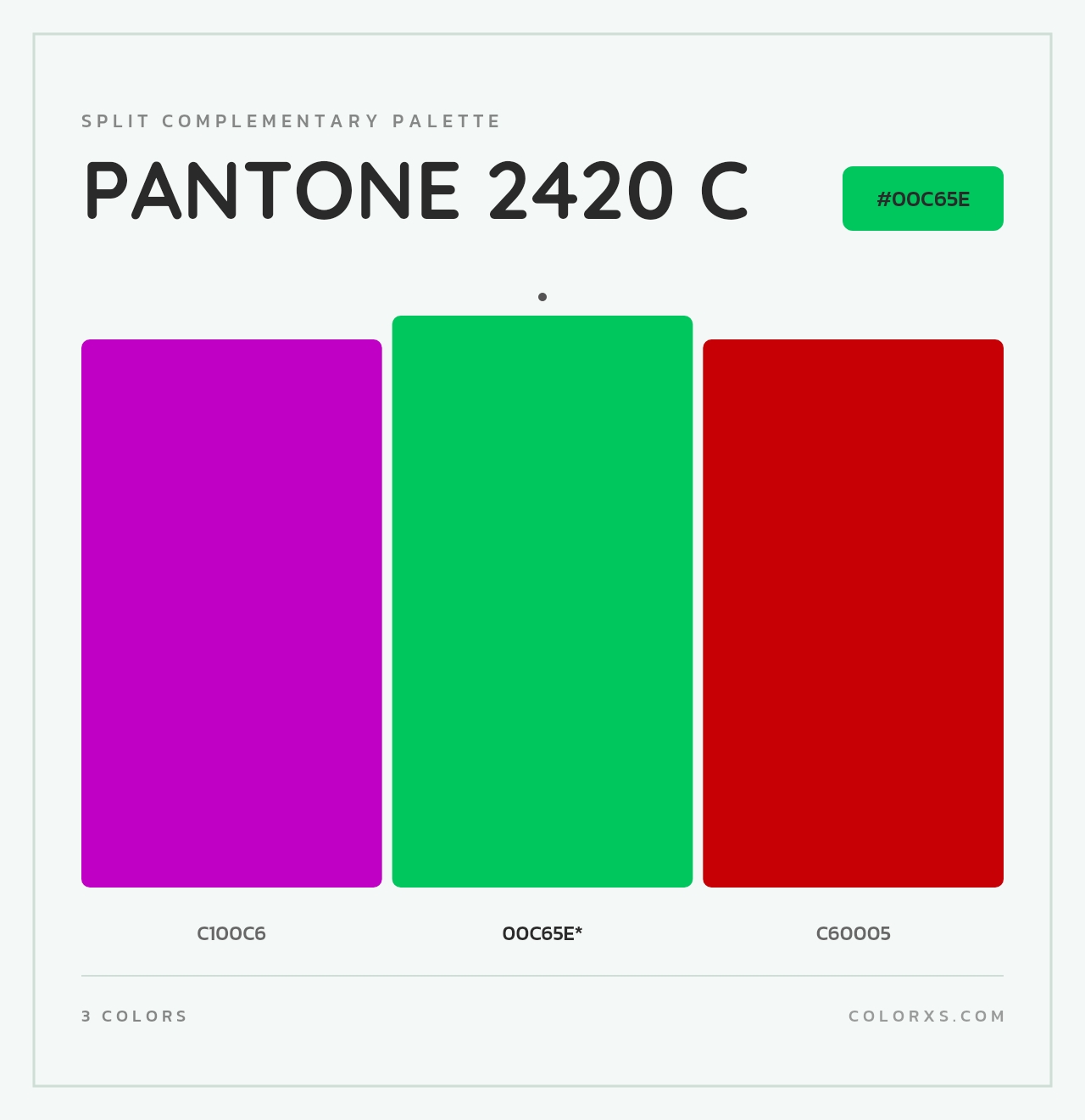 PANTONE 2420 C - Split-Complementary Color Palette
