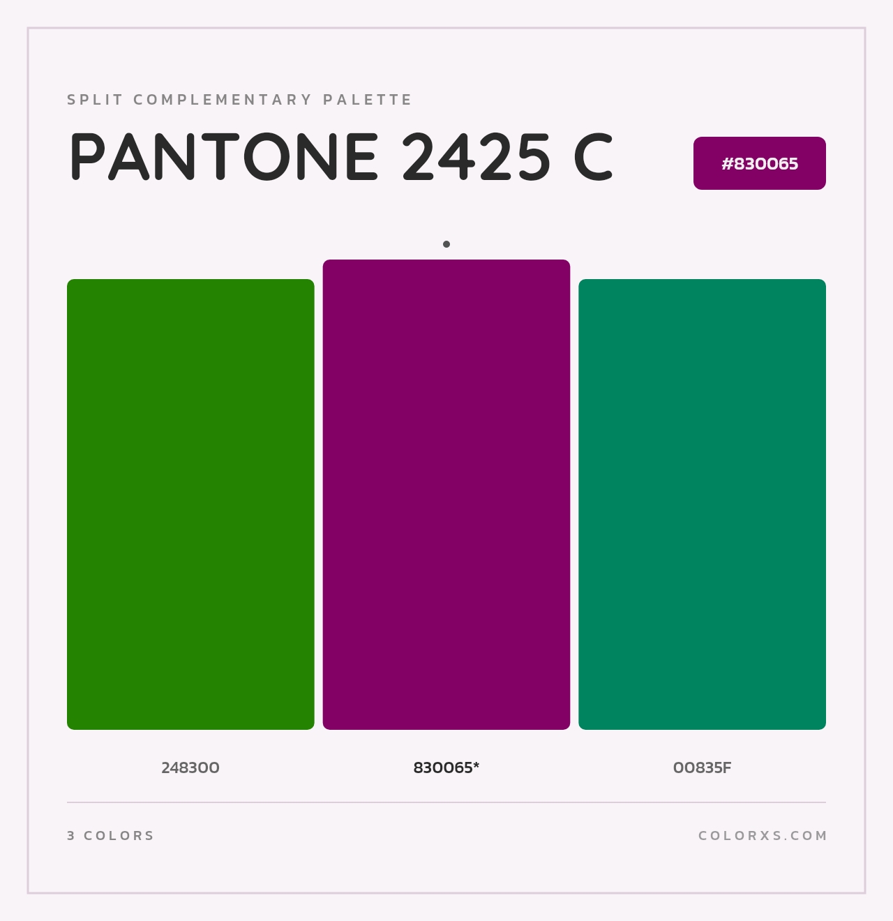 PANTONE 2425 C - Split-Complementary Color Palette
