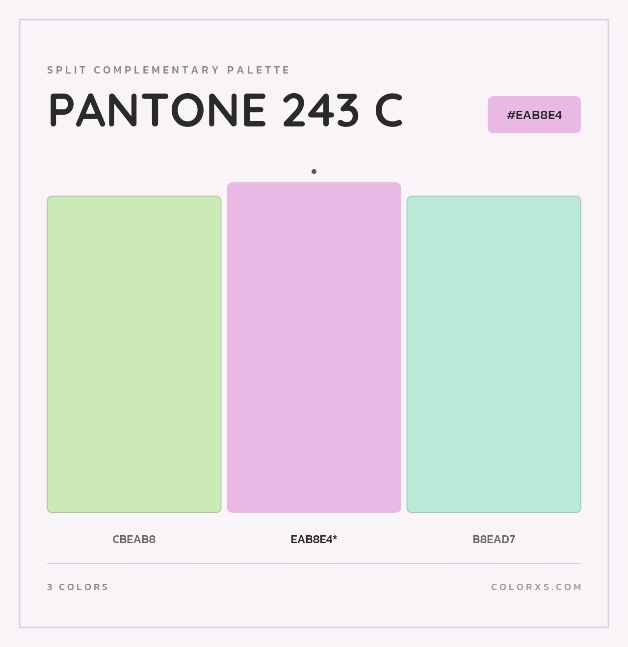 PANTONE 243 C - Split-Complementary Color Palette