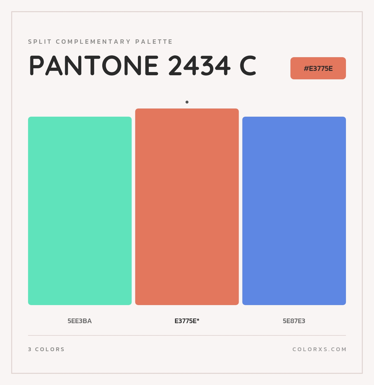 PANTONE 2434 C - Split-Complementary Color Palette