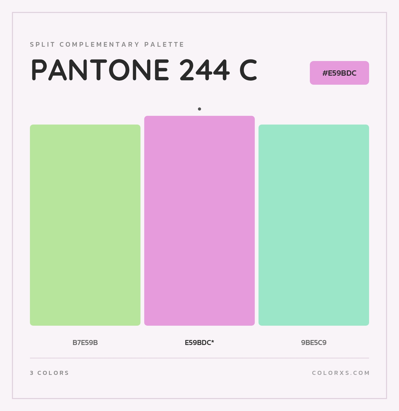 PANTONE 244 C - Split-Complementary Color Palette