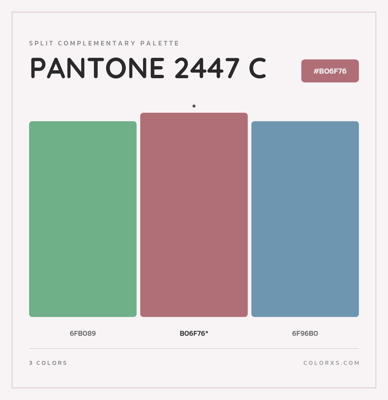 PANTONE 2447 C - Split-Complementary Color Palette