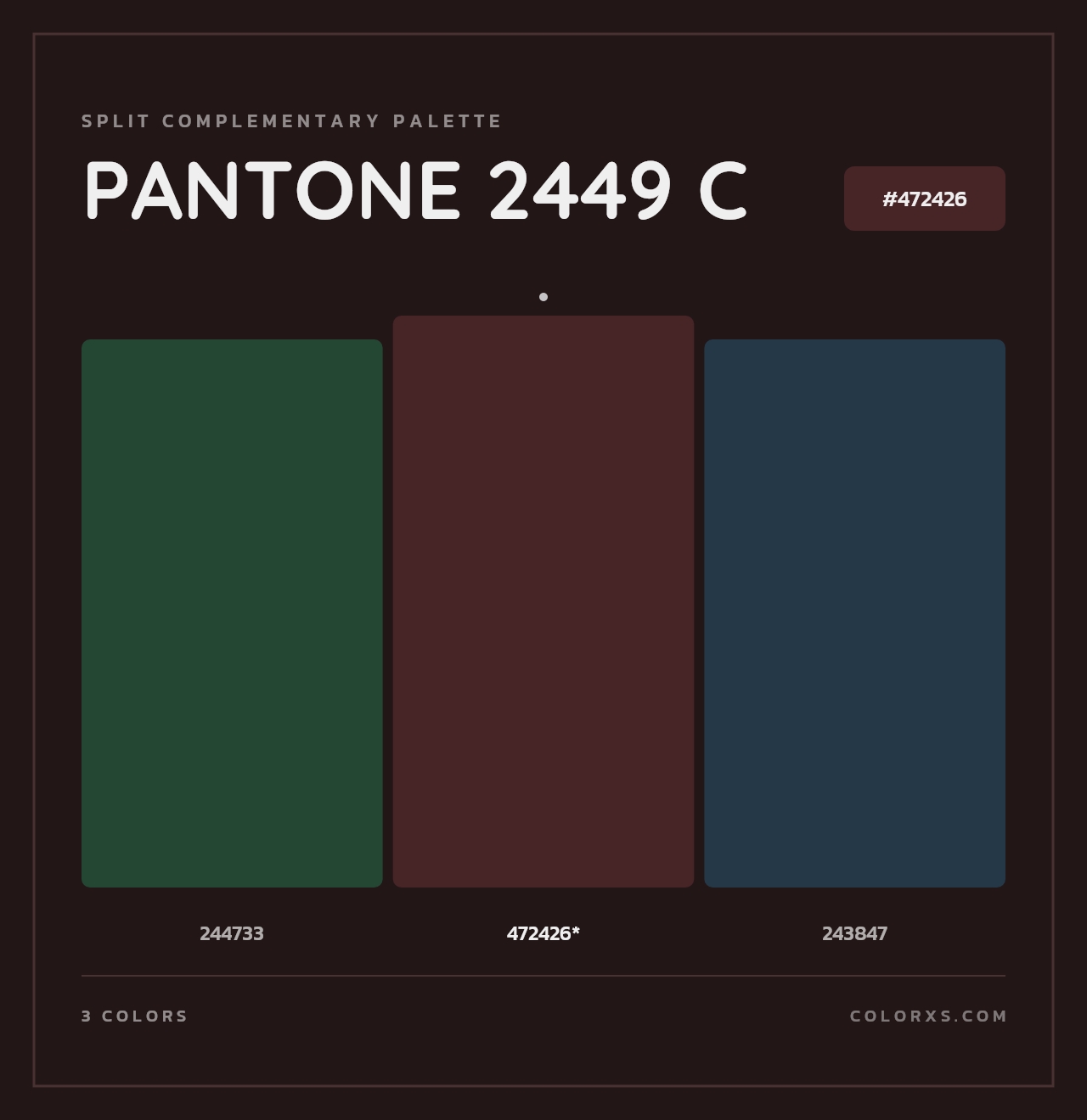 PANTONE 2449 C - Split-Complementary Color Palette