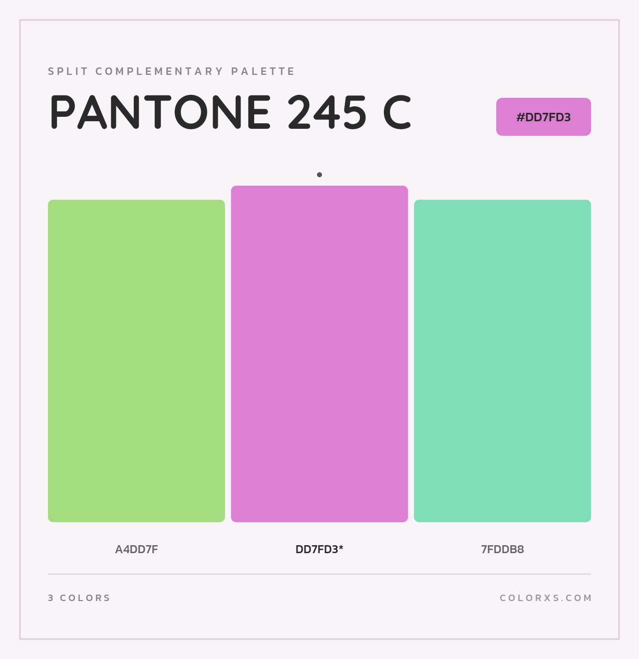 PANTONE 245 C - Split-Complementary Color Palette