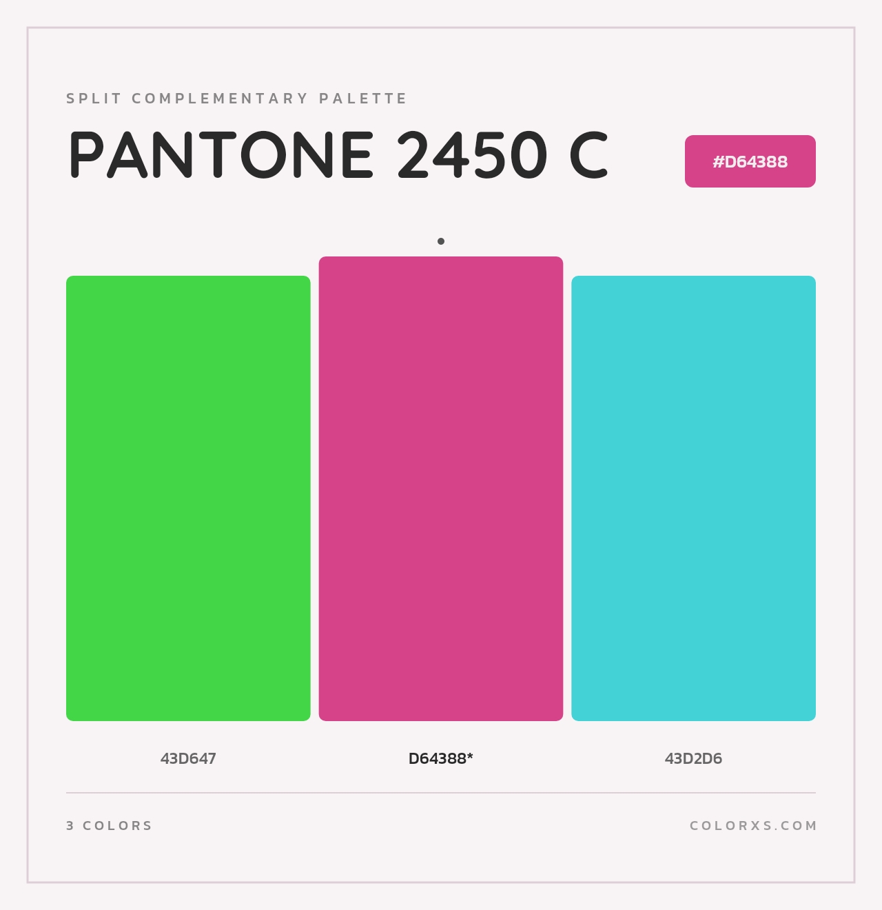 PANTONE 2450 C - Split-Complementary Color Palette