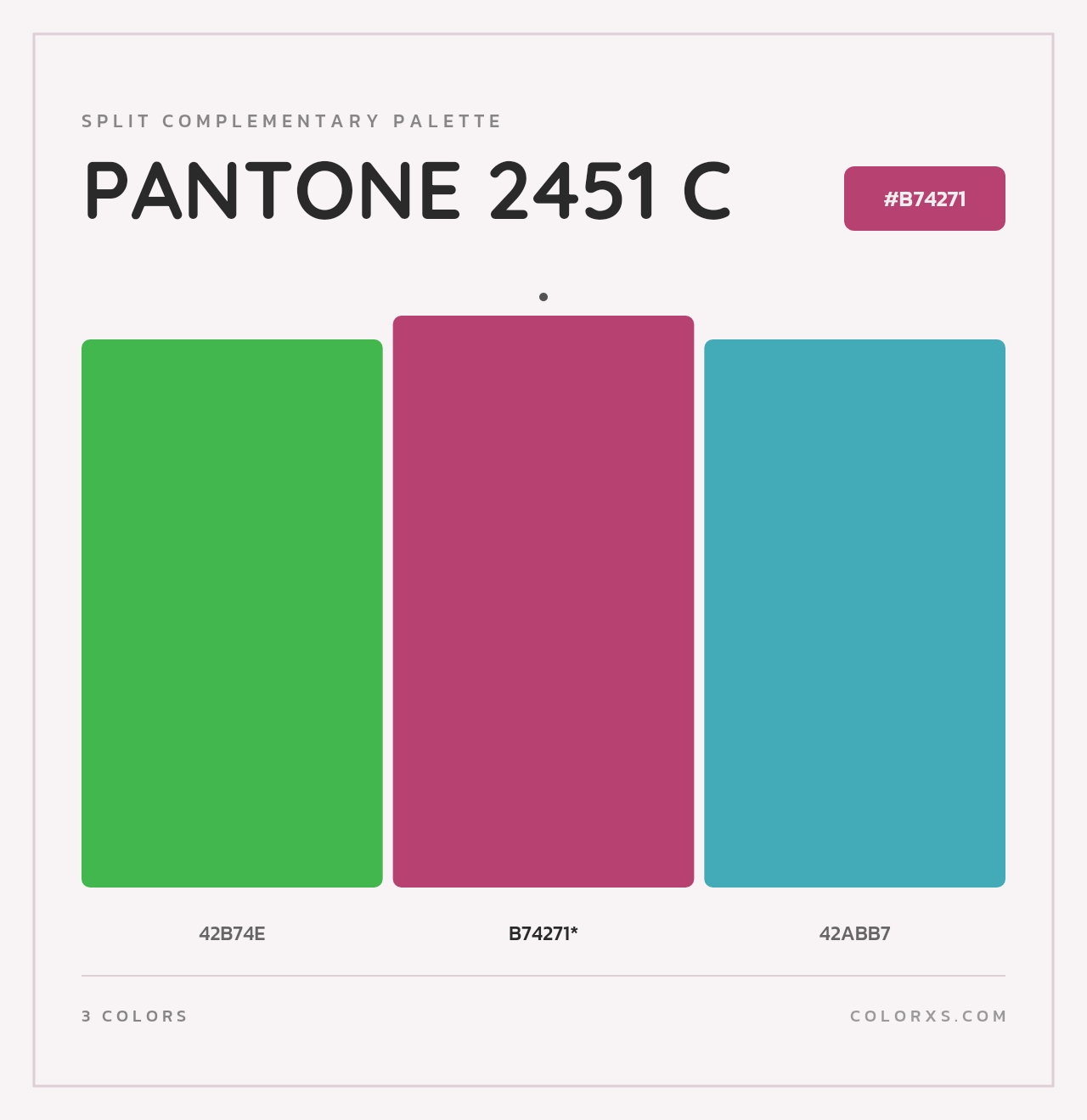 PANTONE 2451 C - Split-Complementary Color Palette