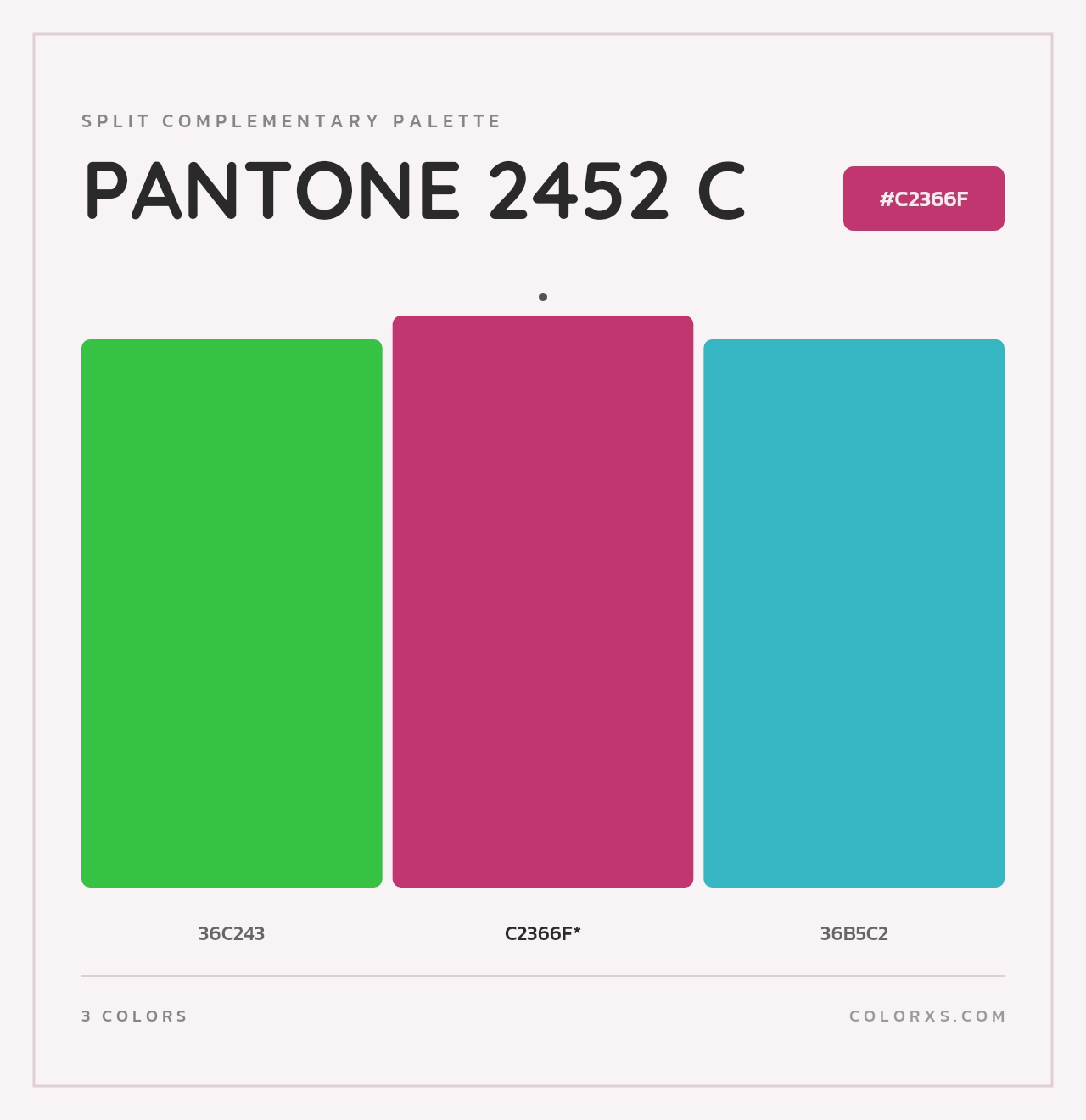 PANTONE 2452 C - Split-Complementary Color Palette