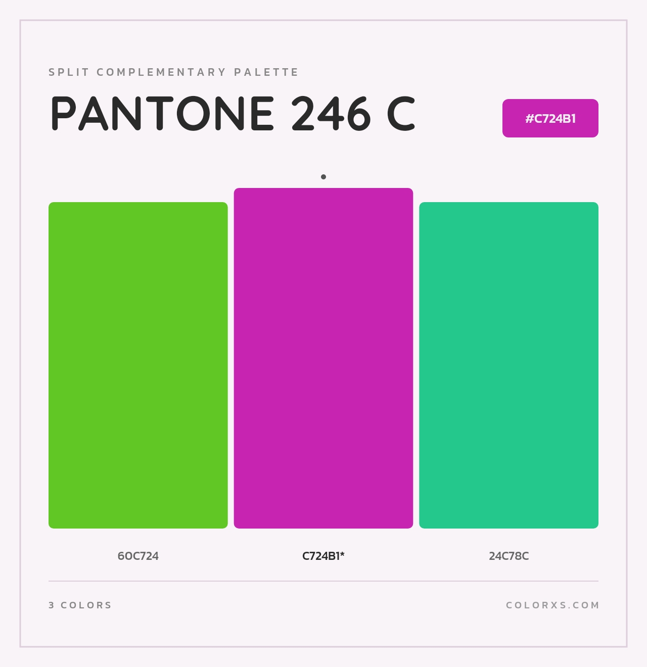 PANTONE 246 C - Split-Complementary Color Palette