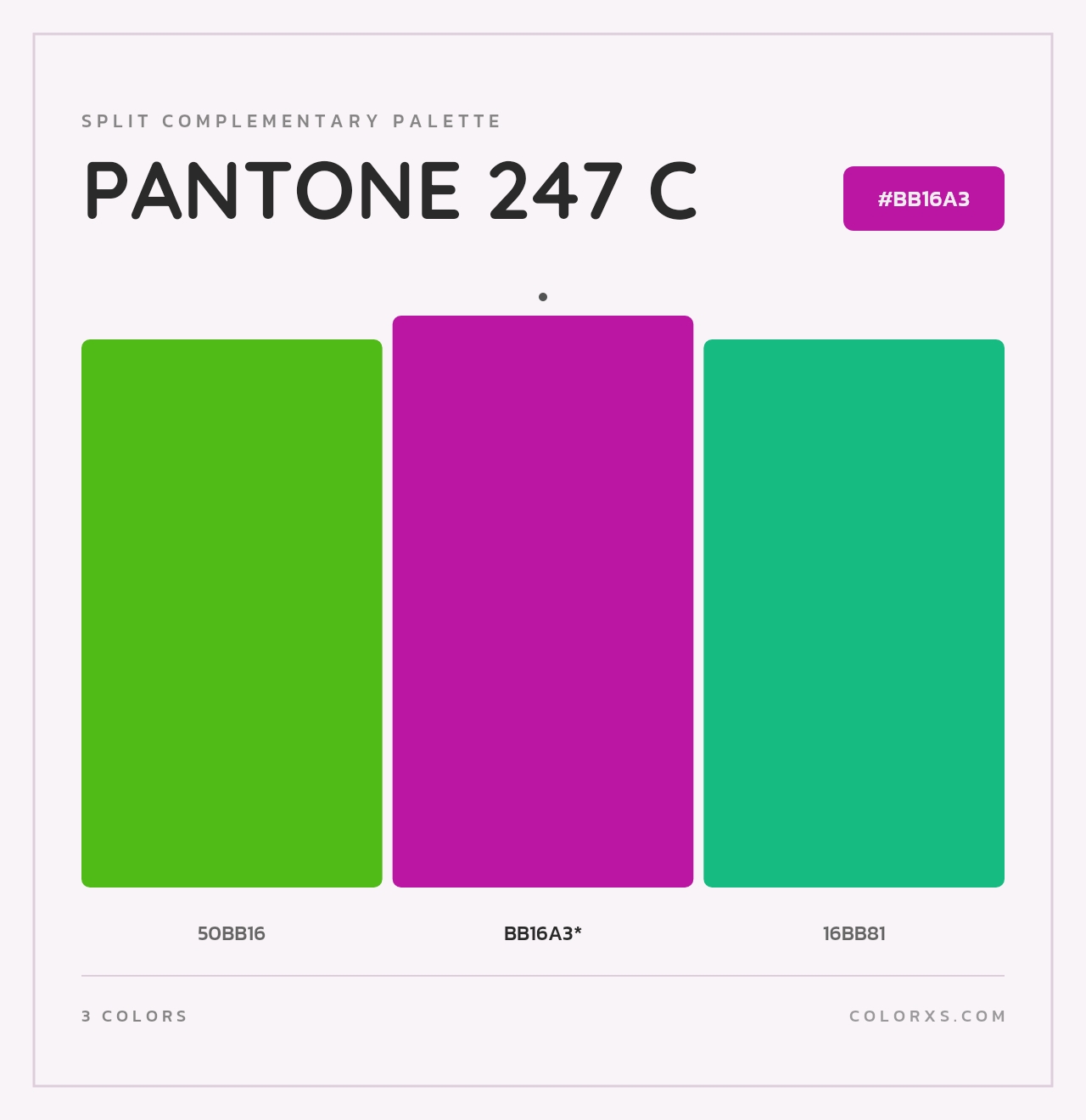PANTONE 247 C - Split-Complementary Color Palette