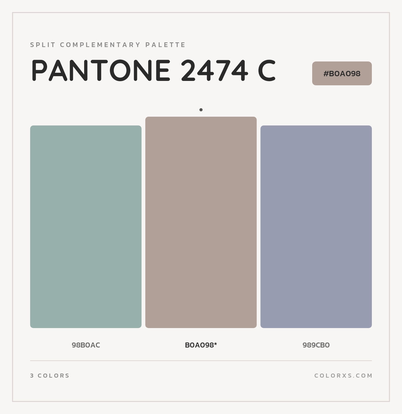 PANTONE 2474 C - Split-Complementary Color Palette