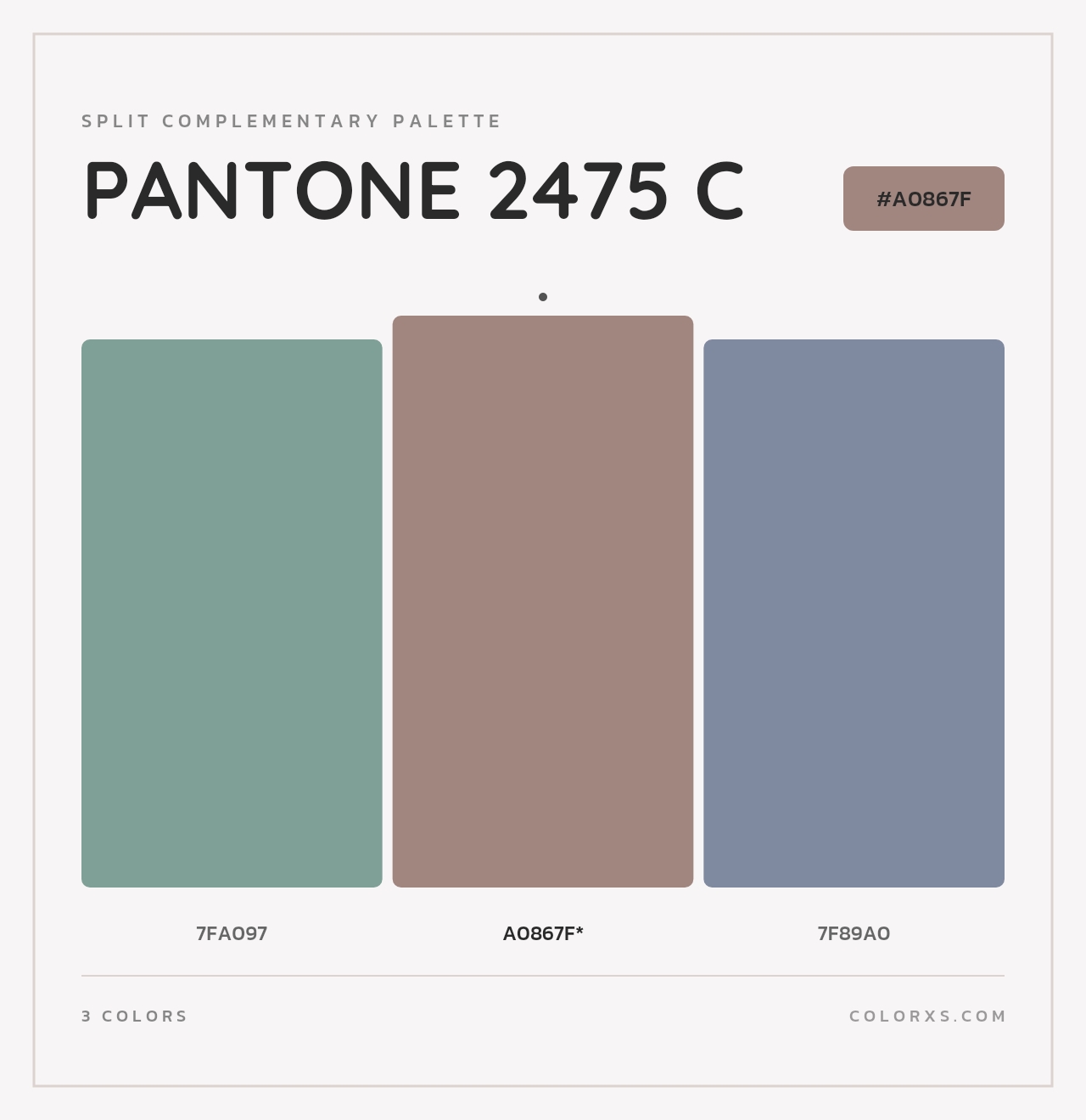 PANTONE 2475 C - Split-Complementary Color Palette