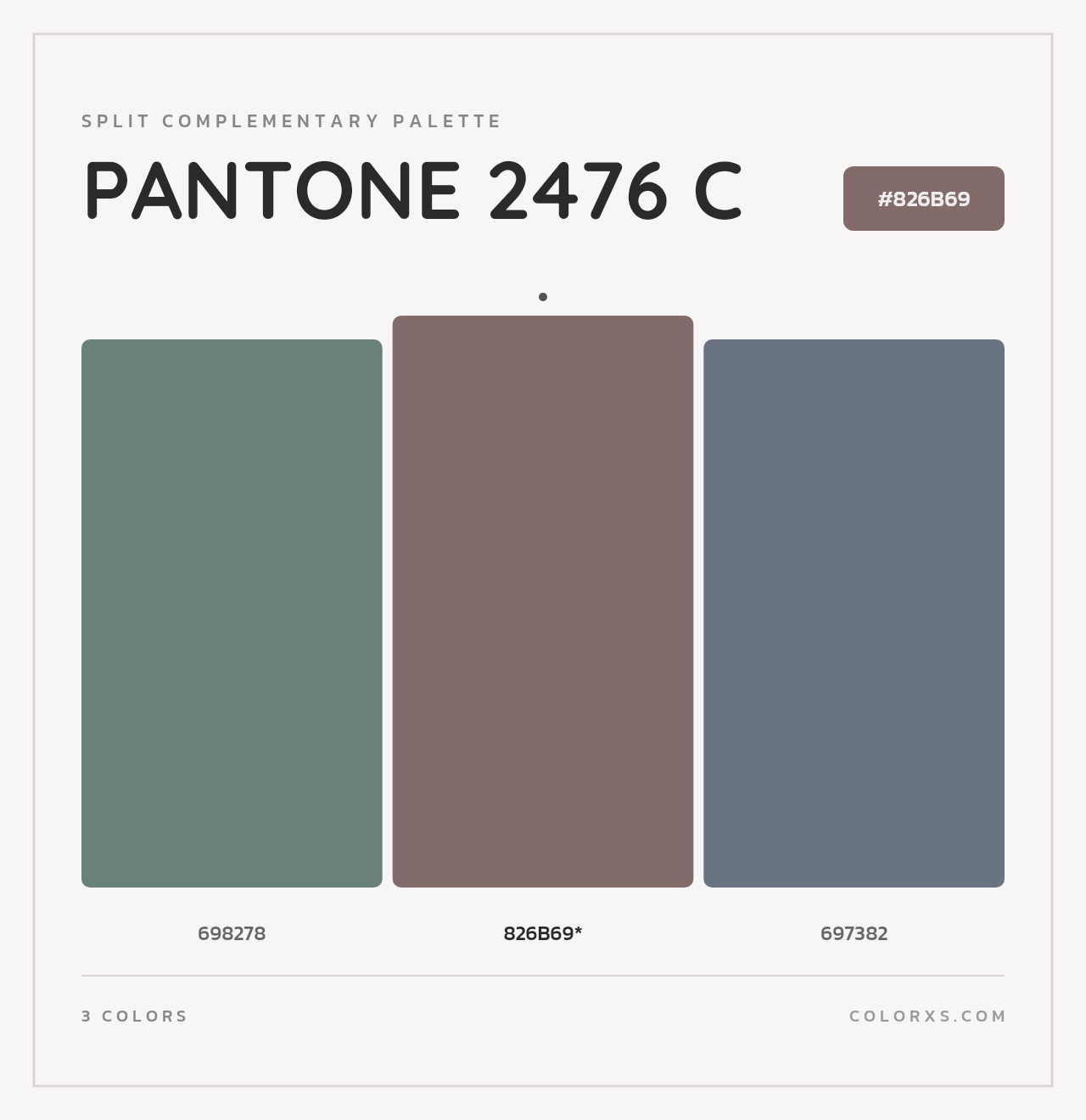 PANTONE 2476 C - Split-Complementary Color Palette