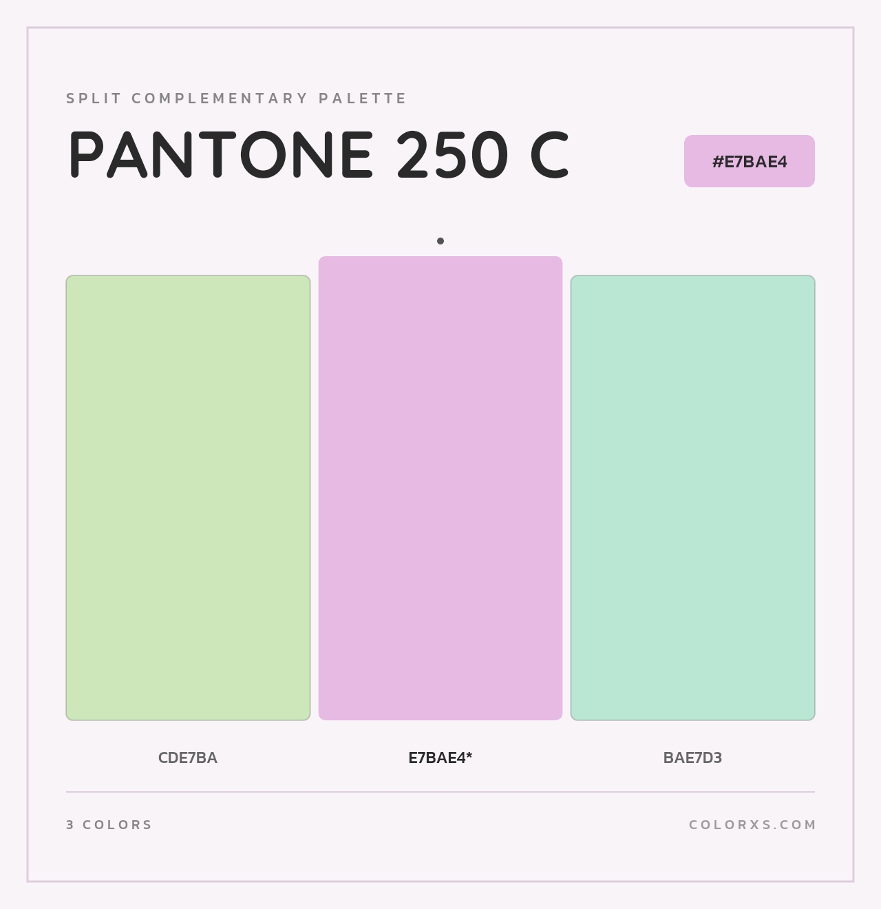 PANTONE 250 C - Split-Complementary Color Palette