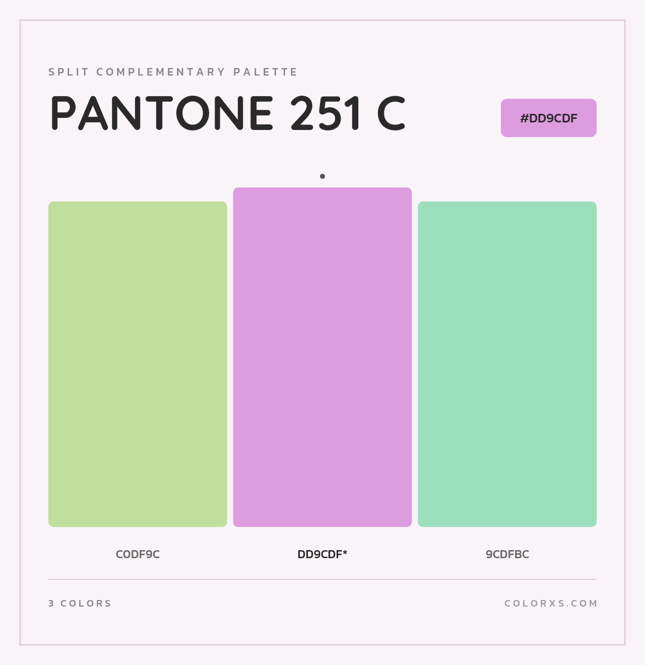 PANTONE 251 C - Split-Complementary Color Palette