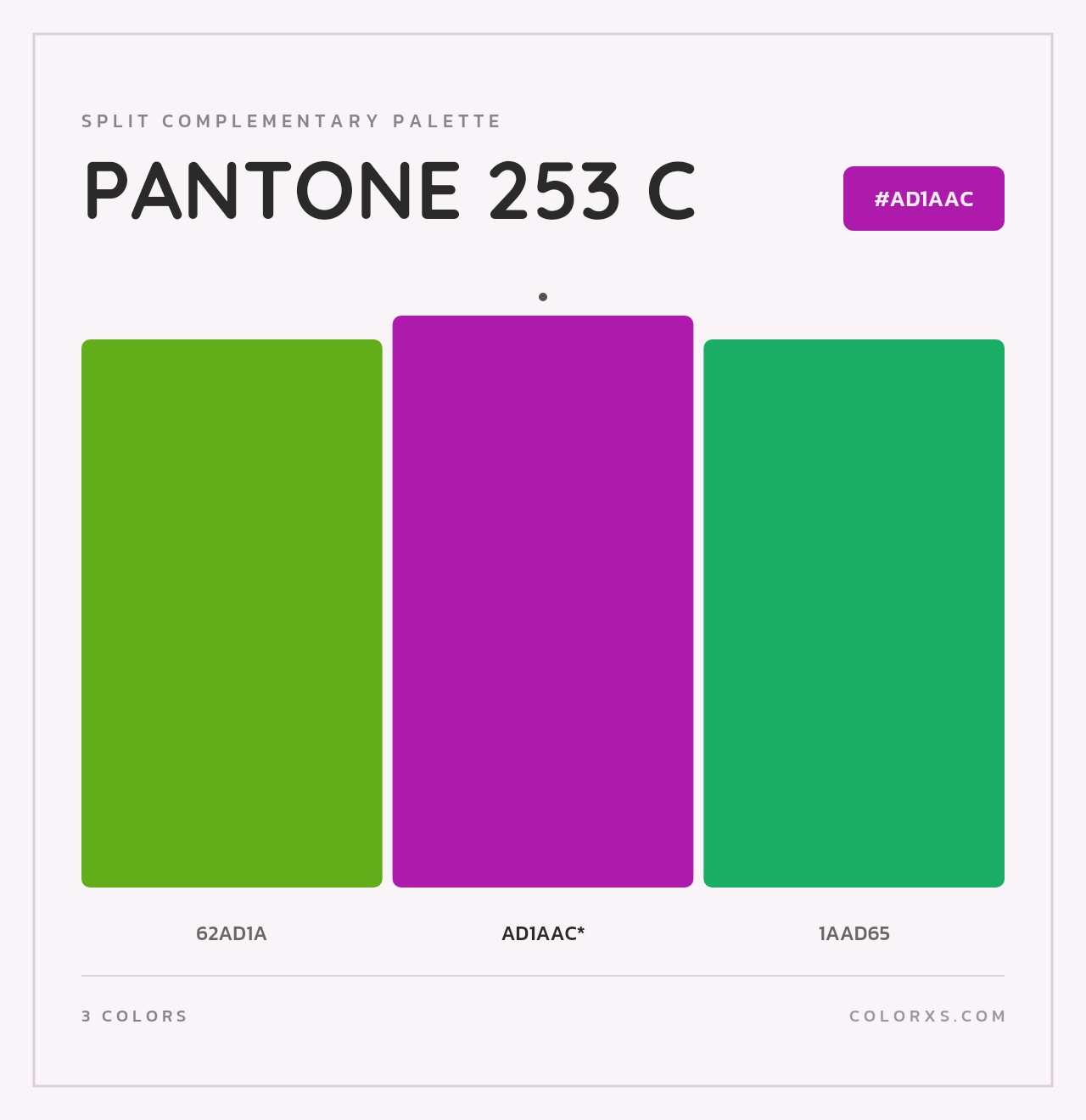 PANTONE 253 C - Split-Complementary Color Palette