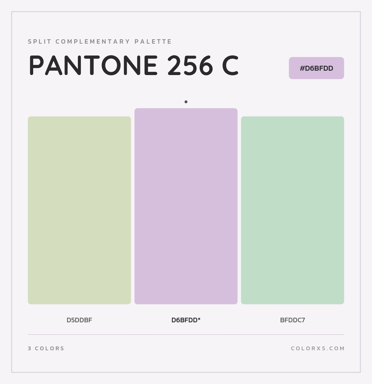 PANTONE 256 C - Split-Complementary Color Palette
