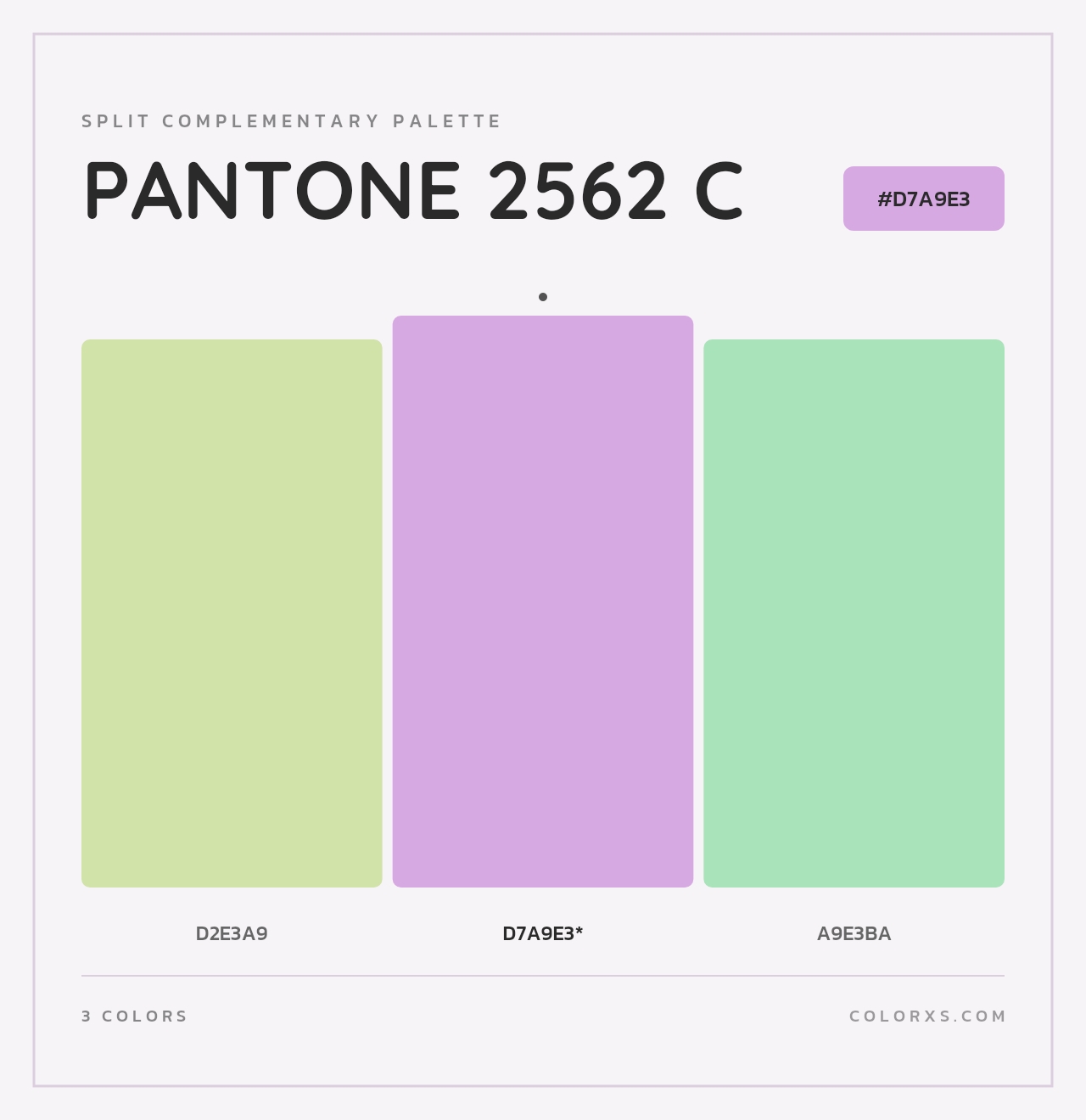 PANTONE 2562 C - Split-Complementary Color Palette
