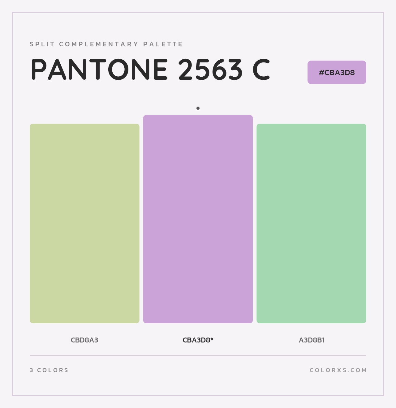 PANTONE 2563 C - Split-Complementary Color Palette