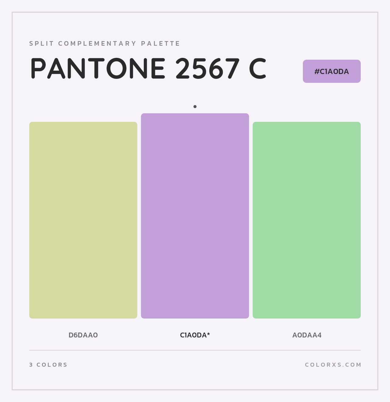 PANTONE 2567 C - Split-Complementary Color Palette