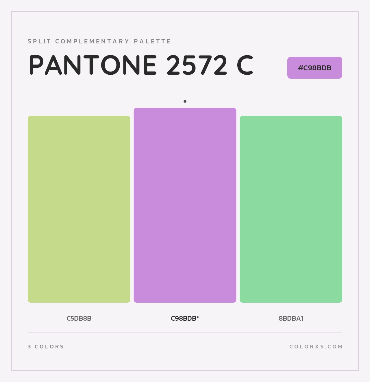 PANTONE 2572 C - Split-Complementary Color Palette