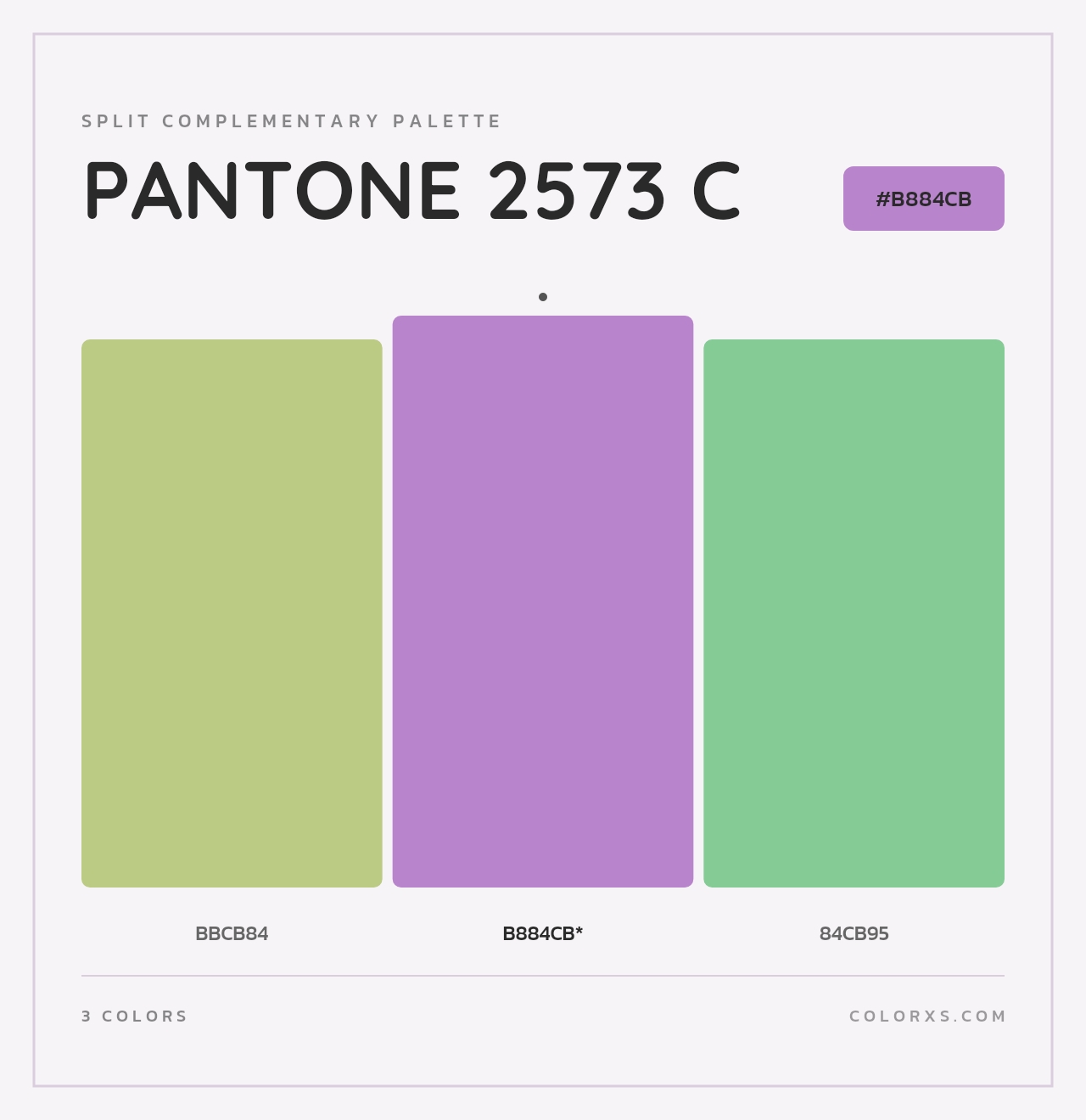 PANTONE 2573 C - Split-Complementary Color Palette