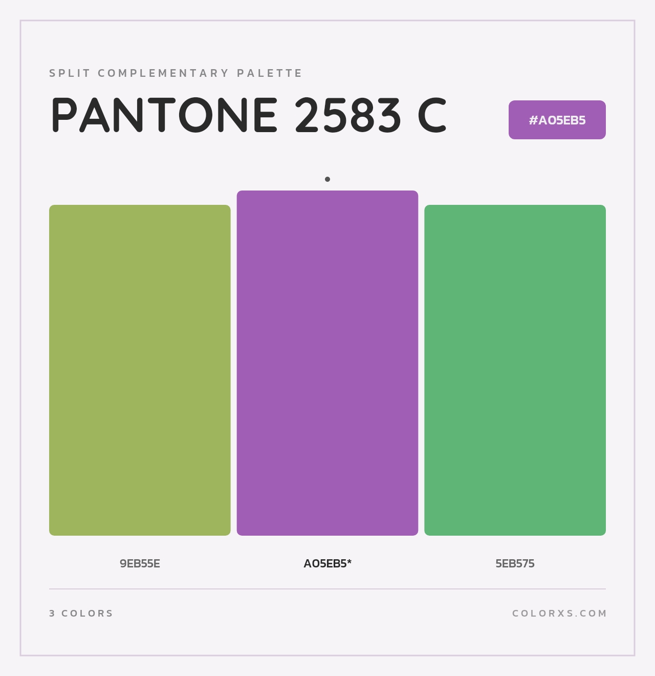 PANTONE 2583 C - Split-Complementary Color Palette