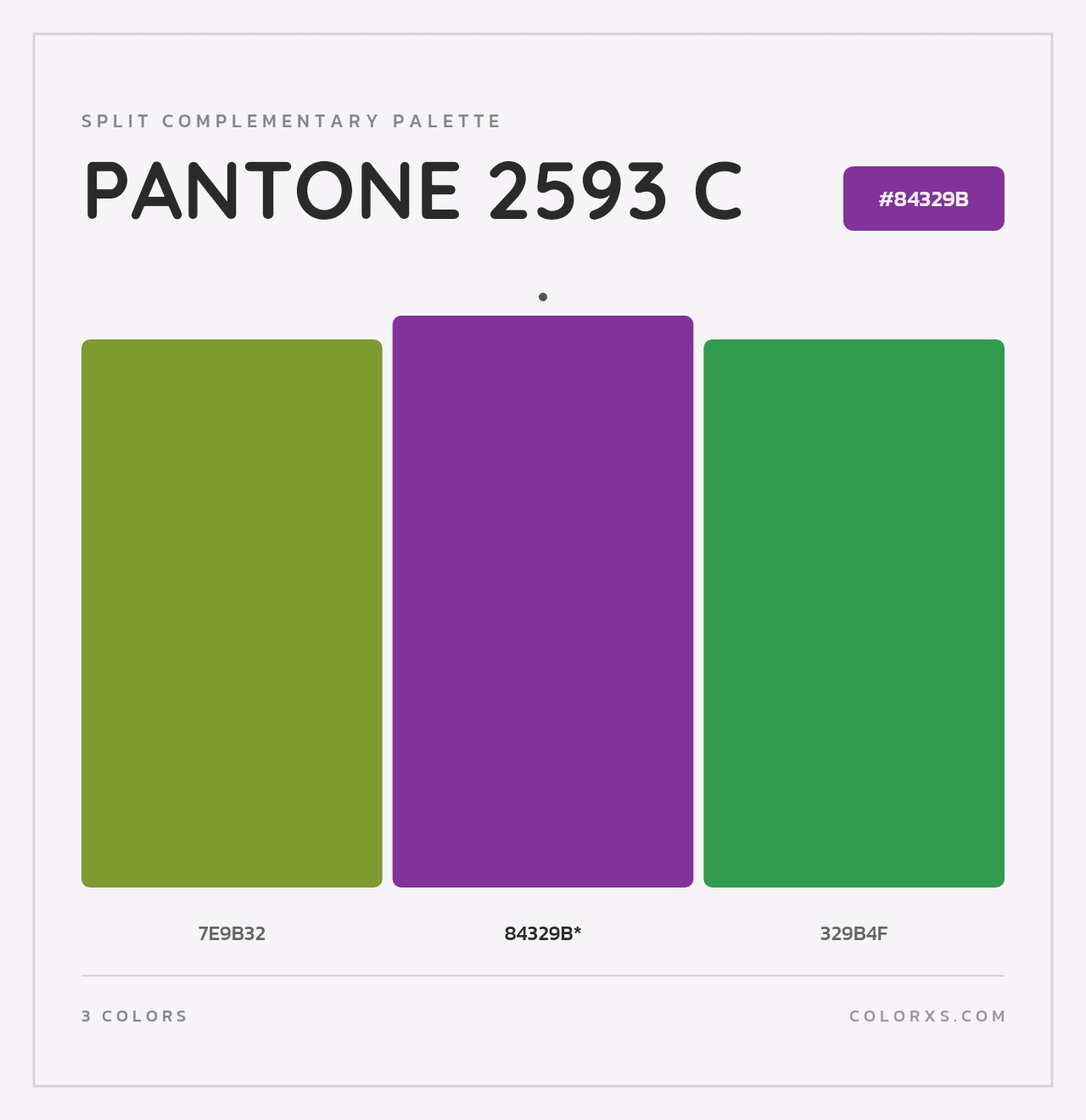 PANTONE 2593 C - Split-Complementary Color Palette
