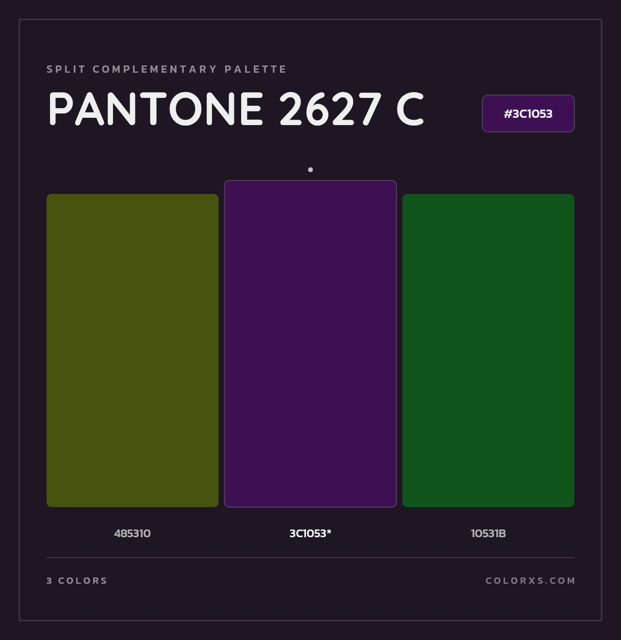 PANTONE 2627 C - Split-Complementary Color Palette