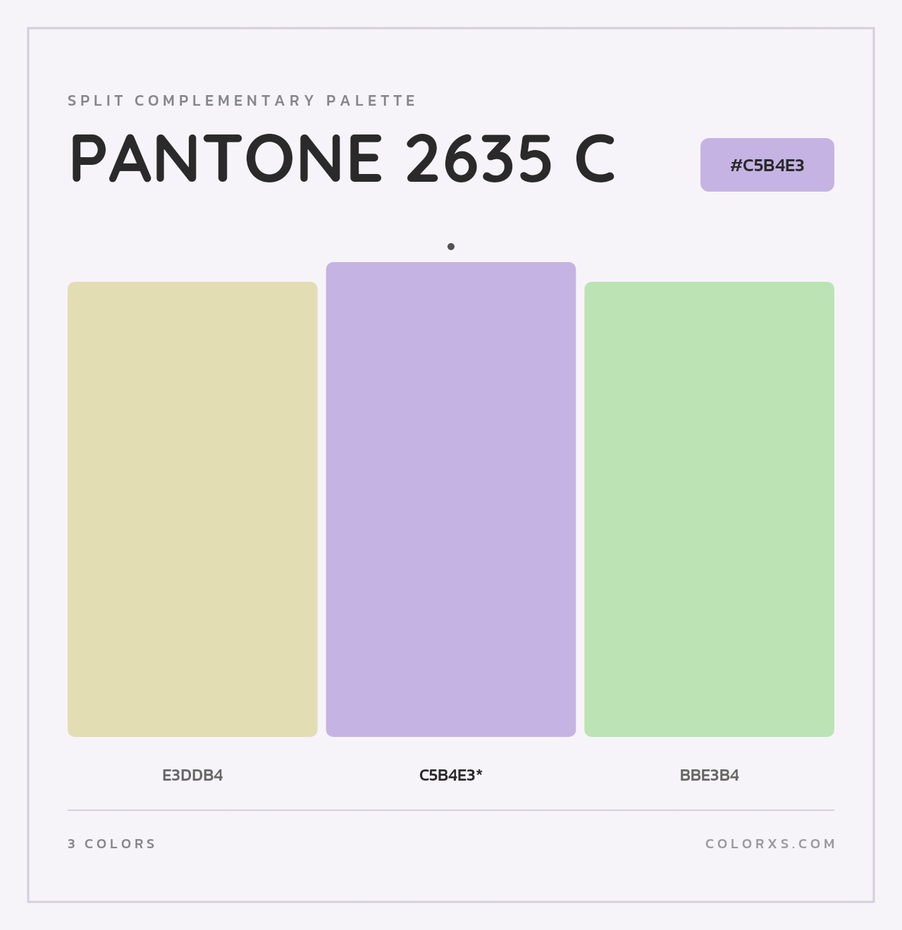 PANTONE 2635 C - Split-Complementary Color Palette