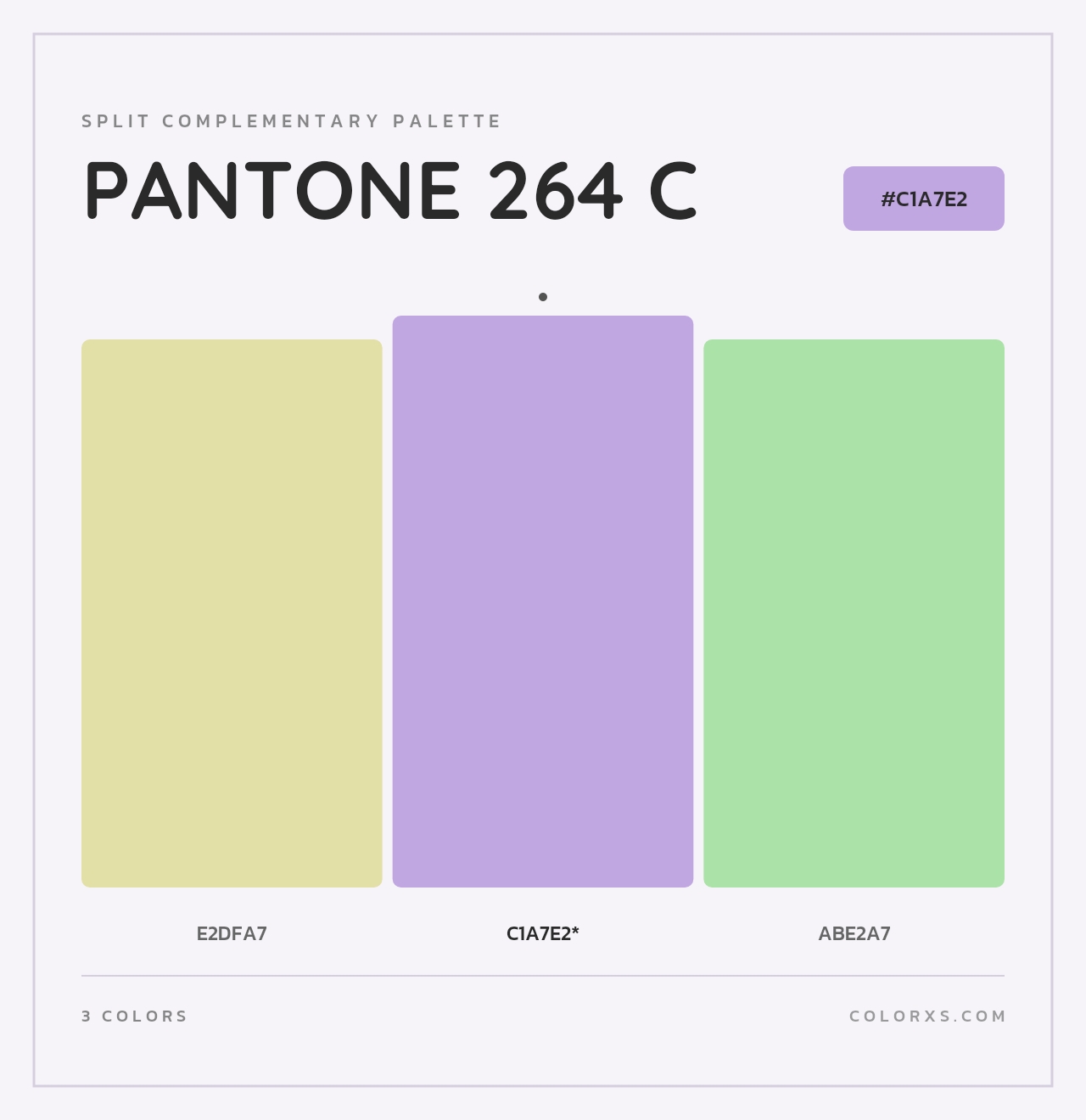 PANTONE 264 C - Split-Complementary Color Palette
