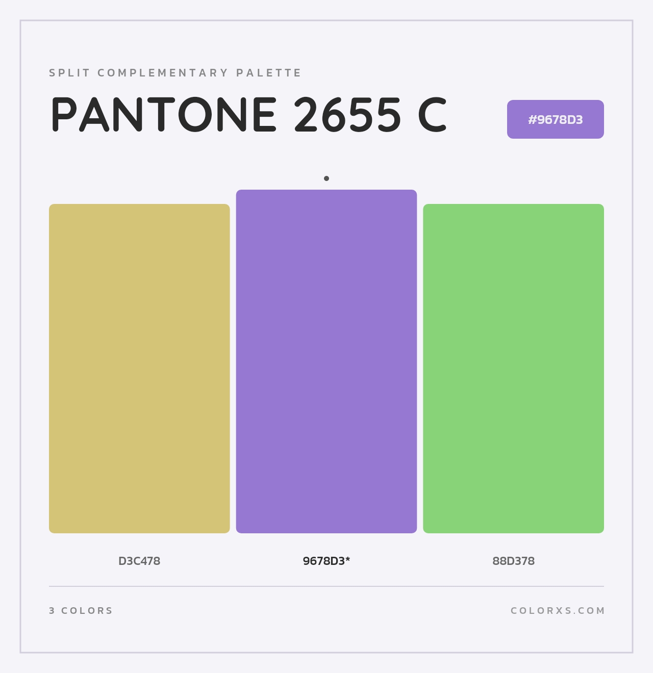 PANTONE 2655 C - Split-Complementary Color Palette