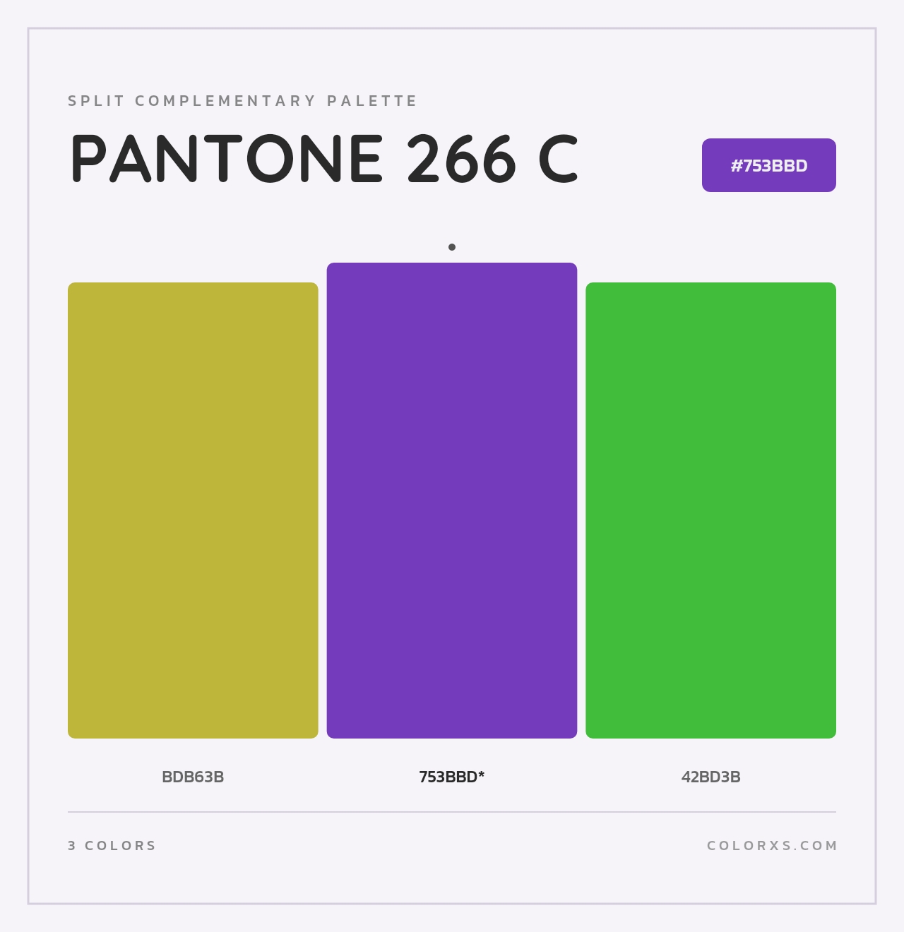 PANTONE 266 C - Split-Complementary Color Palette