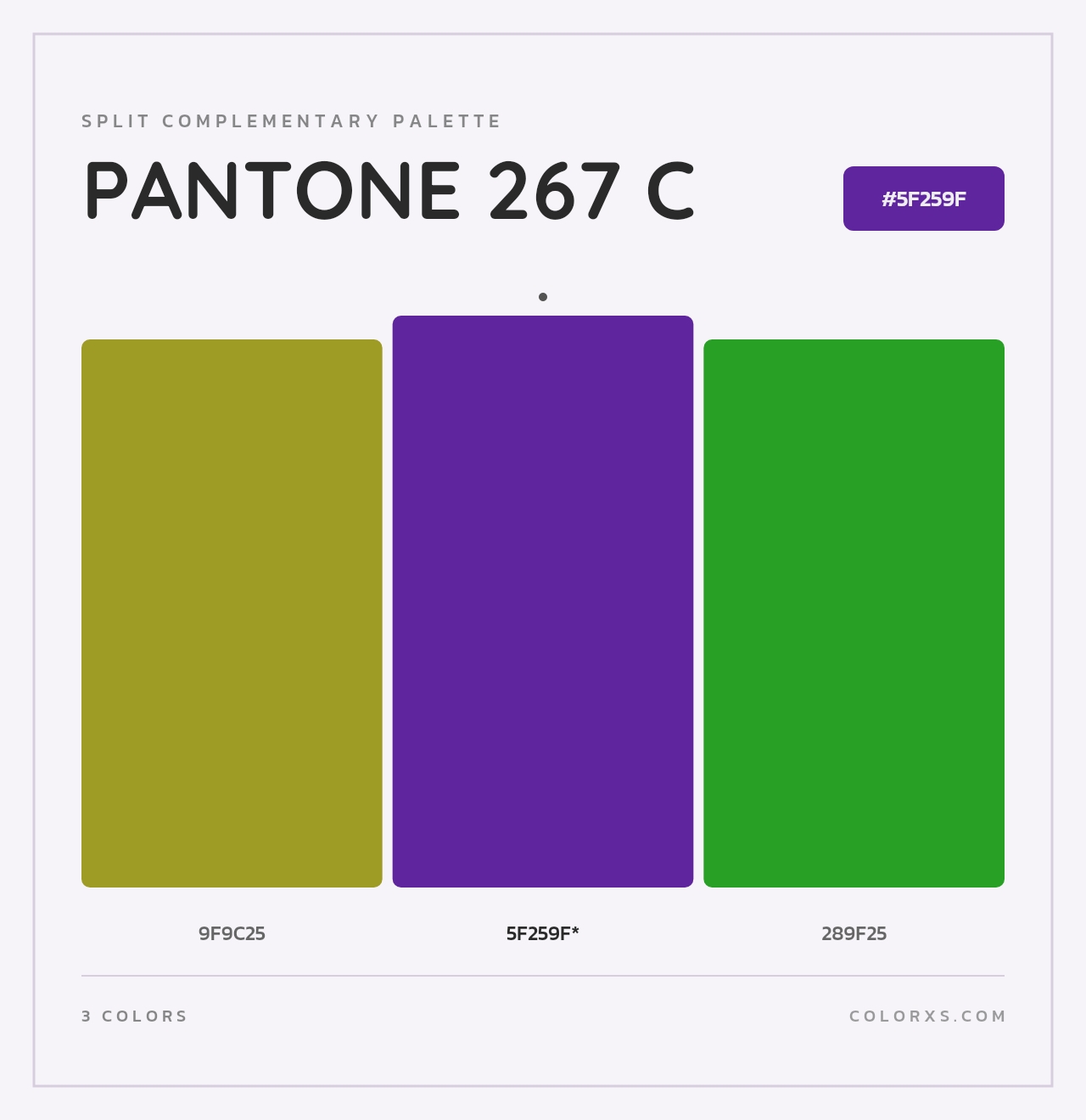 PANTONE 267 C - Split-Complementary Color Palette