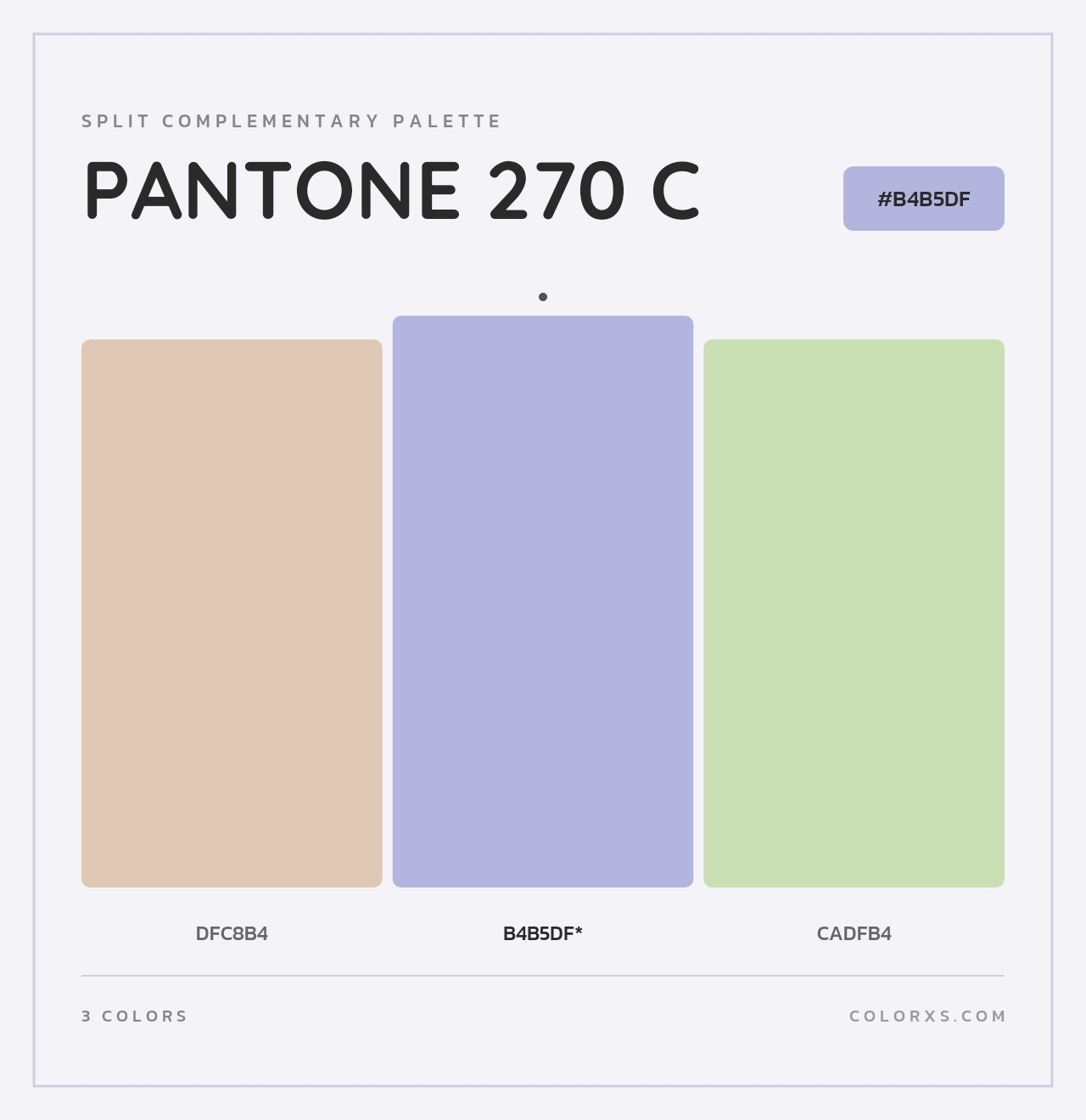 PANTONE 270 C - Split-Complementary Color Palette