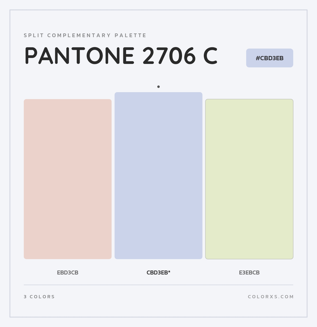 PANTONE 2706 C - Split-Complementary Color Palette