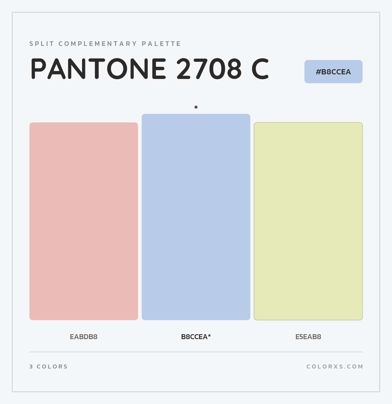 PANTONE 2708 C - Split-Complementary Color Palette