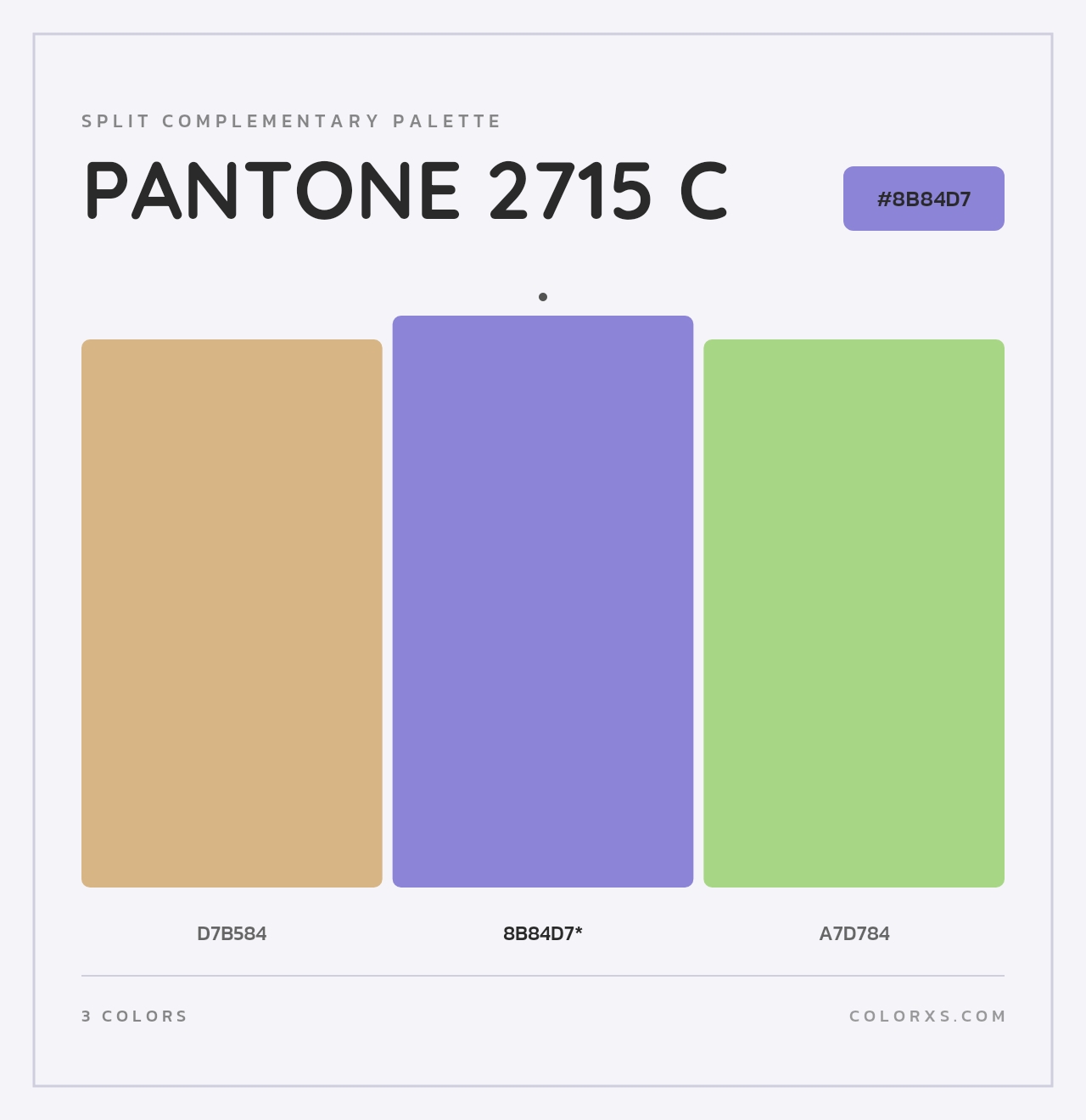 PANTONE 2715 C - Split-Complementary Color Palette
