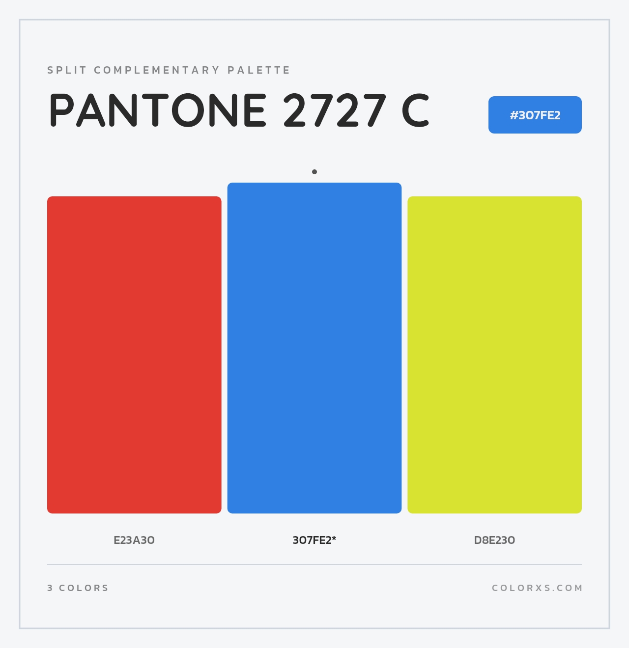 PANTONE 2727 C - Split-Complementary Color Palette