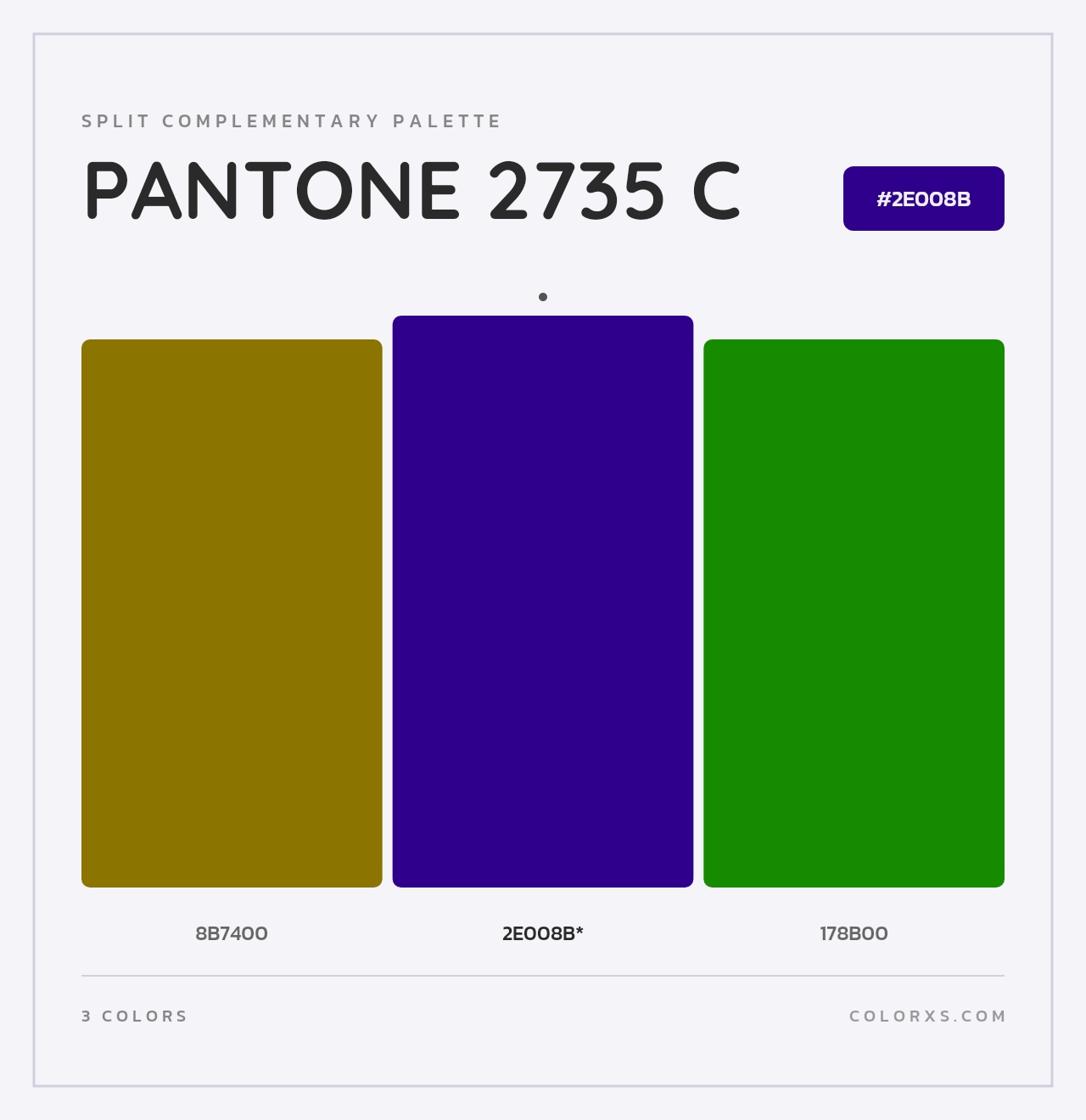 PANTONE 2735 C - Split-Complementary Color Palette