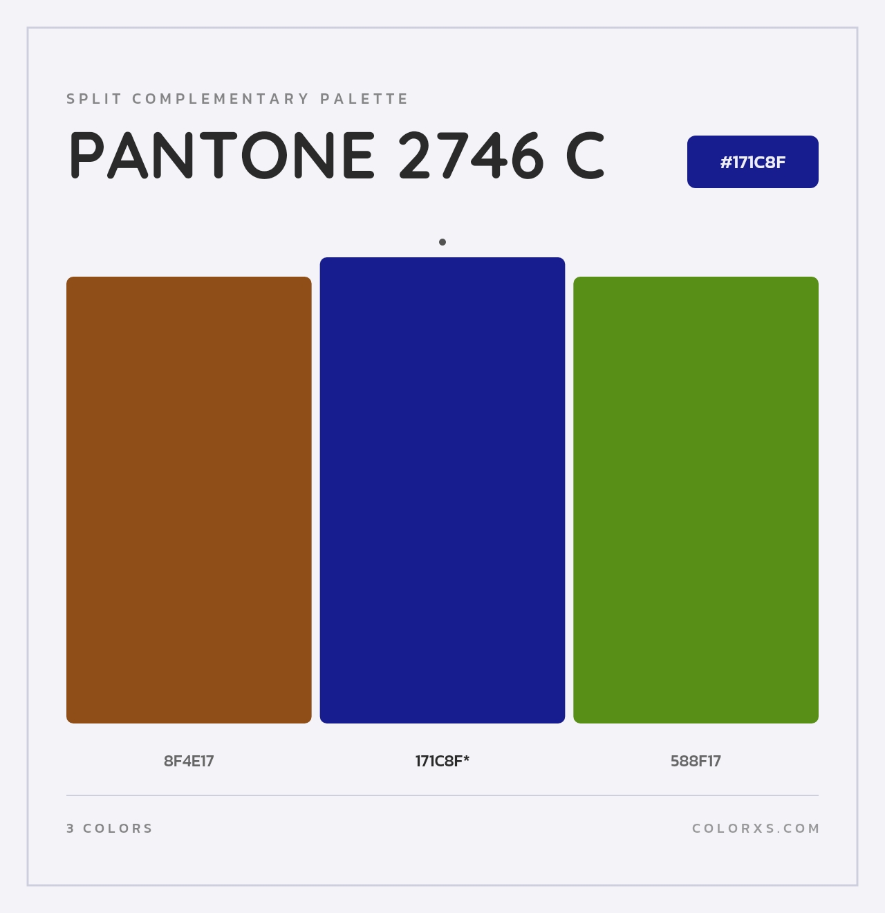 PANTONE 2746 C - Split-Complementary Color Palette