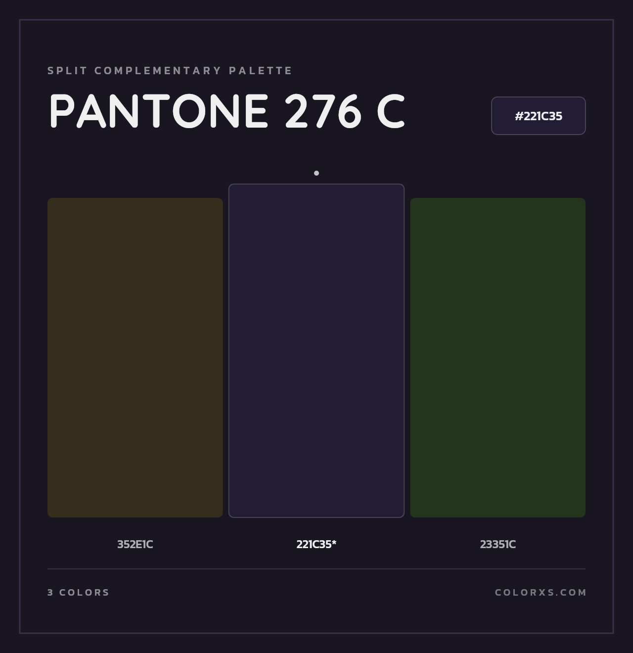 PANTONE 276 C - Split-Complementary Color Palette