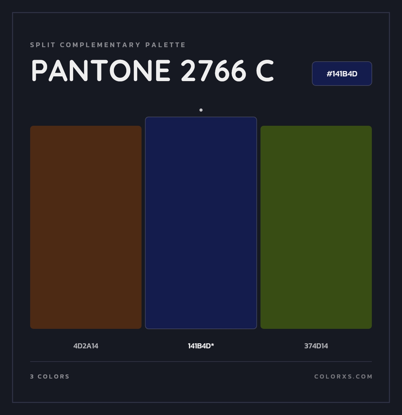PANTONE 2766 C - Split-Complementary Color Palette