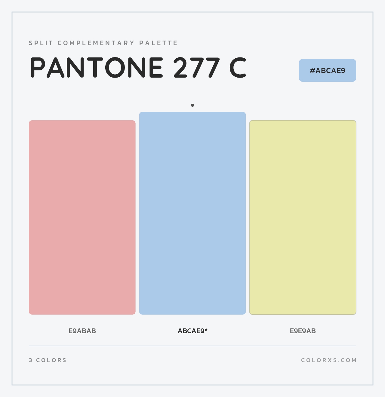 PANTONE 277 C - Split-Complementary Color Palette
