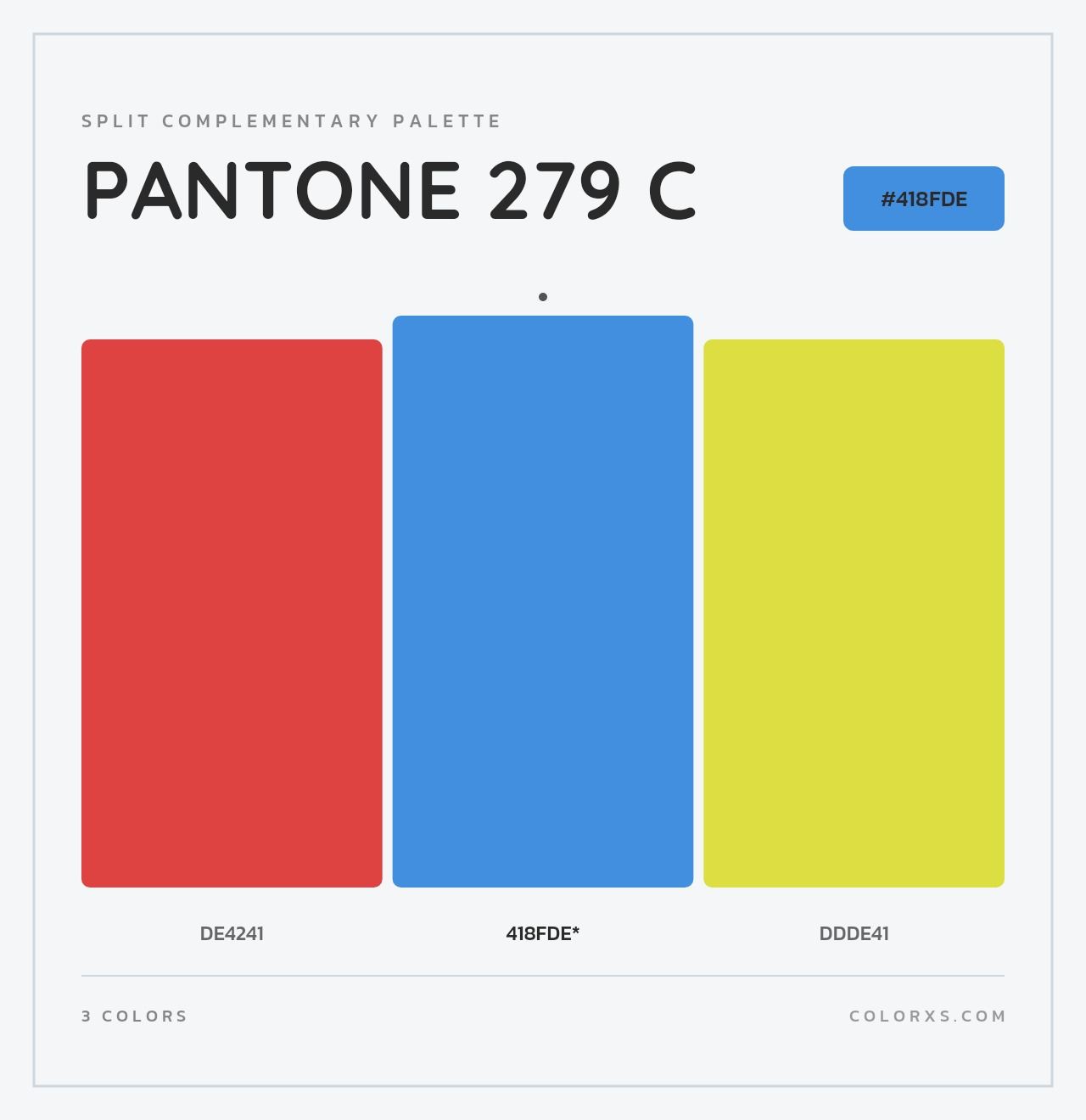 PANTONE 279 C - Split-Complementary Color Palette