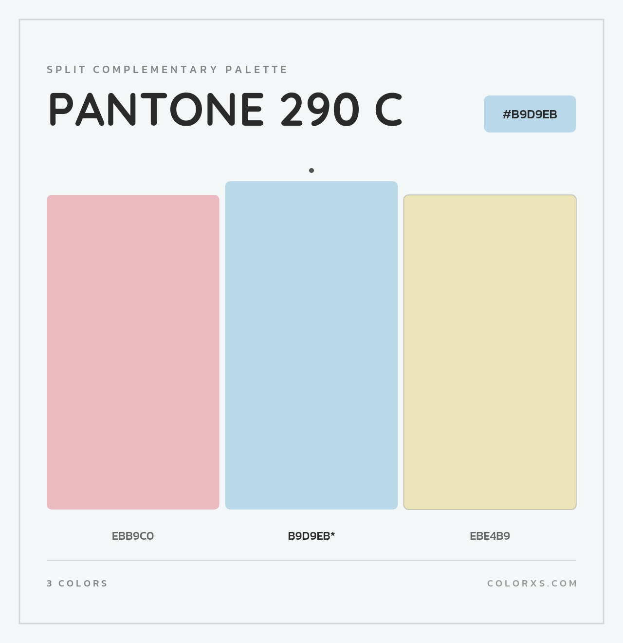 PANTONE 290 C - Split-Complementary Color Palette